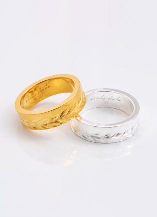 half leaf love ring