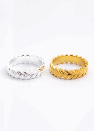 narrow leaf love ring