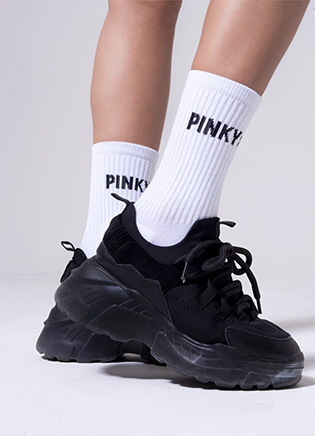 PINKY SHAKE logo socks