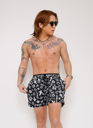 PS whole pattern shorts