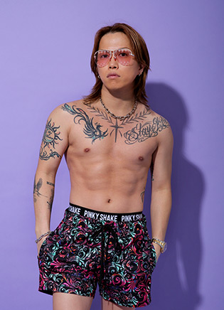 BIZEN×PINKY 般若pattern shorts