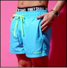 neon arabic logo shorts